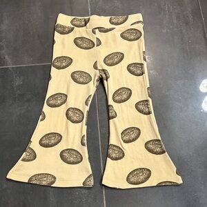 Kate Quinn Cream and Brown Kids Flared Leggings